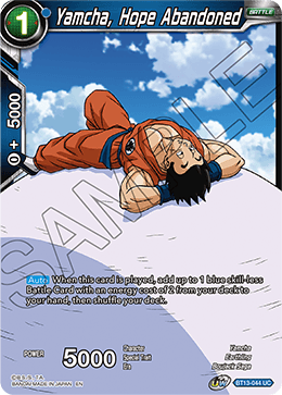 Yamcha, Hope Abandoned (Uncommon) [BT13-044]