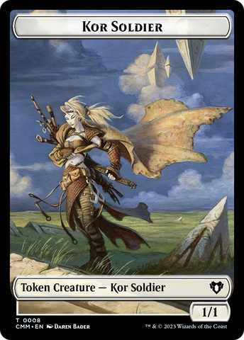 Soldier // Kor Soldier Double-Sided Token [Commander Masters Tokens]