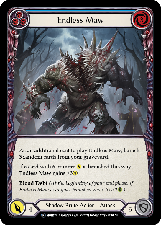 Endless Maw (Blue) (Rainbow Foil) [U-MON128-RF] Unlimited Rainbow Foil
