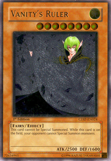 yugioh vanity deck YU-GI-OH! - Vanity's Emptiness (THSF-EN059) - The Secret Forces - 1st Edition Mint / near mint condition trading card Monarch Deck! + Vanity! EZ