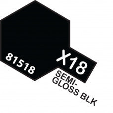 TAMIYA ACRYLIC MINI X-18 SEMI GLOSS BLACK