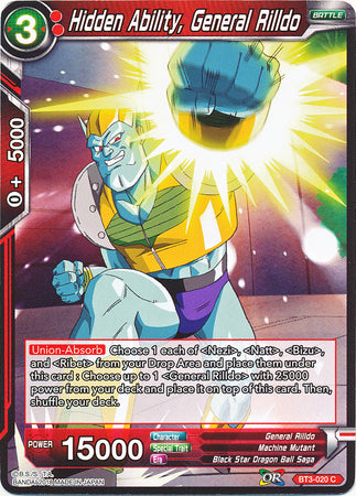 Hidden Ability, General Rilldo [BT3-020]