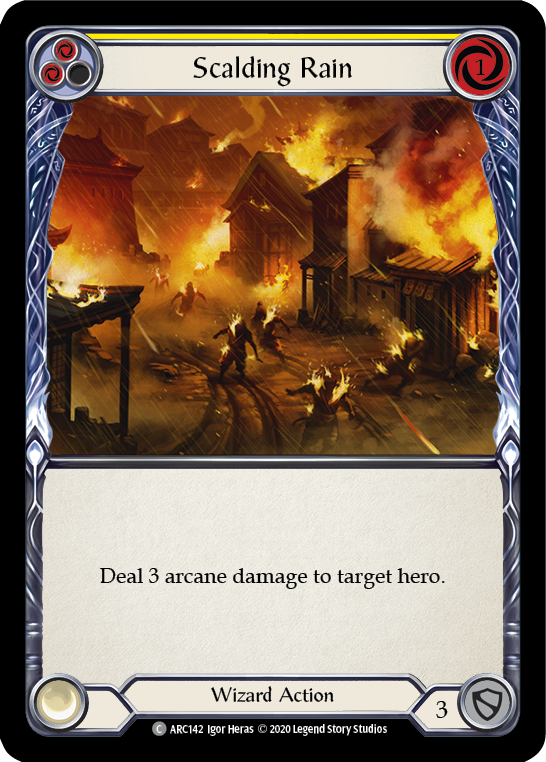 Scalding Rain (Yellow) [ARC142] Unlimited Rainbow Foil