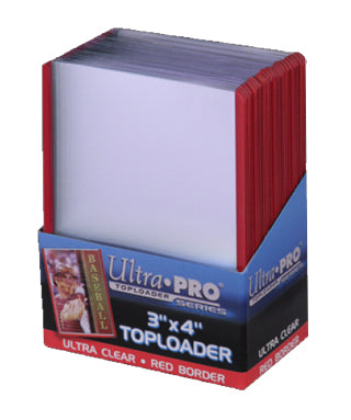 Ultra Pro Toploader 3"x 4" (Red Border) (25pk)