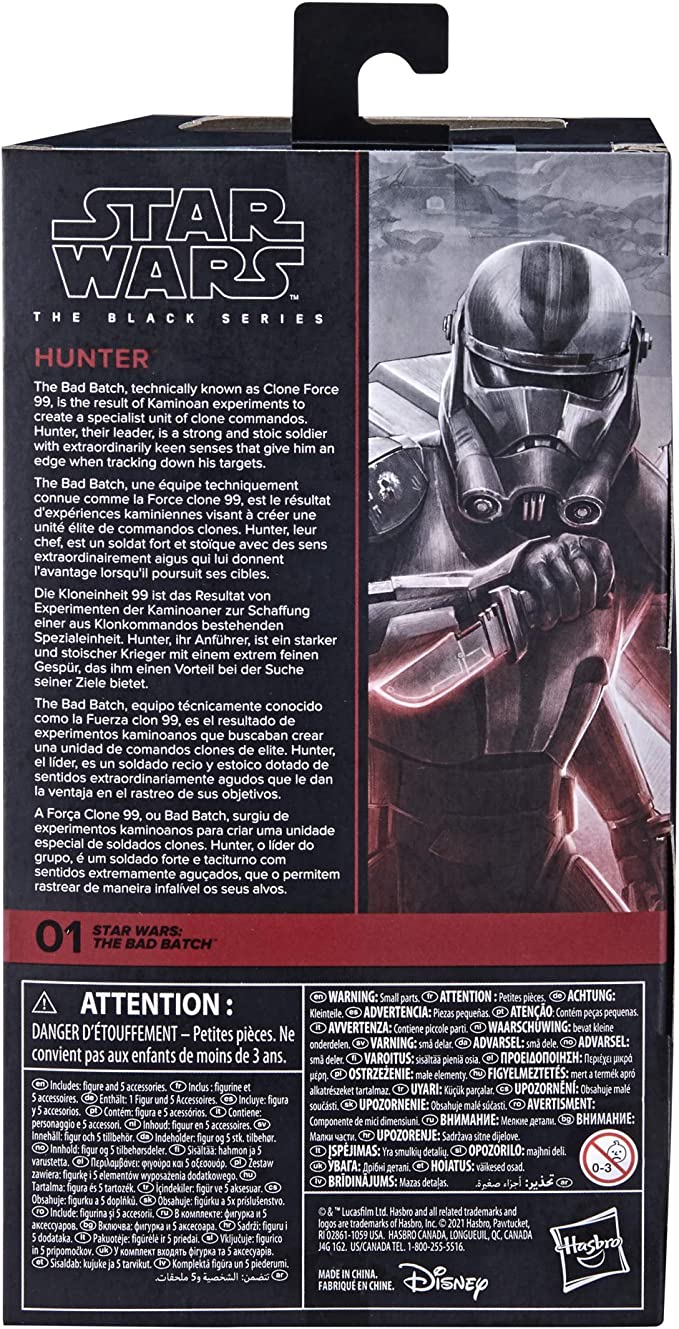 Star Wars The Black Series The Bad Batch 6" Hunter - Star Wars: The Clone Wars