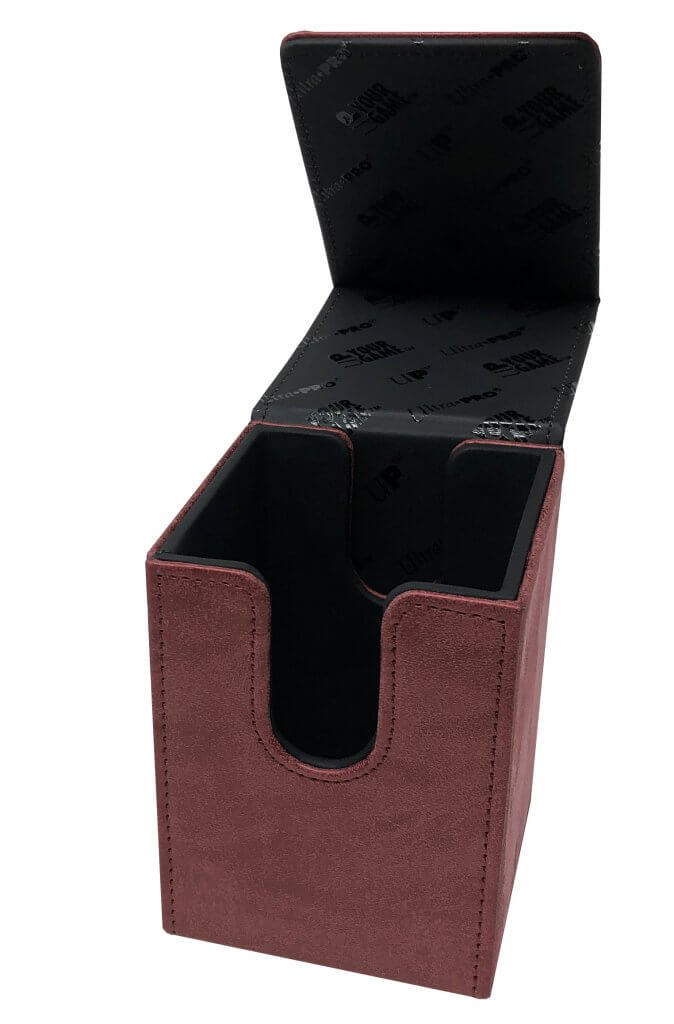 Ultra Pro Deck Box Suede Alcove Flip - Ruby