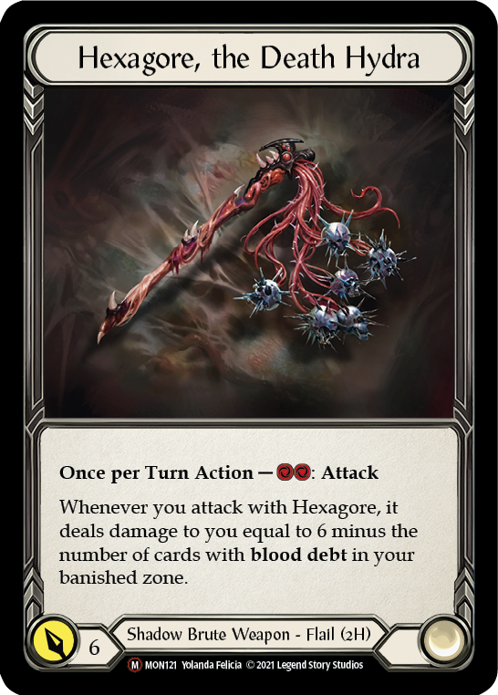 Hexagore, the Death Hydra (Rainbow Foil) [U-MON121-RF] Unlimited Rainbow Foil