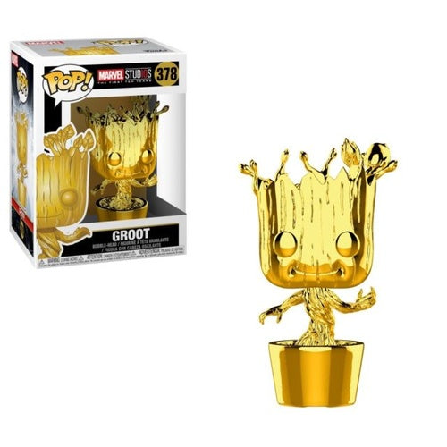 Marvel Studios The last ten Years - Funko Pop! Figure - Groot Gold Chrome (378)