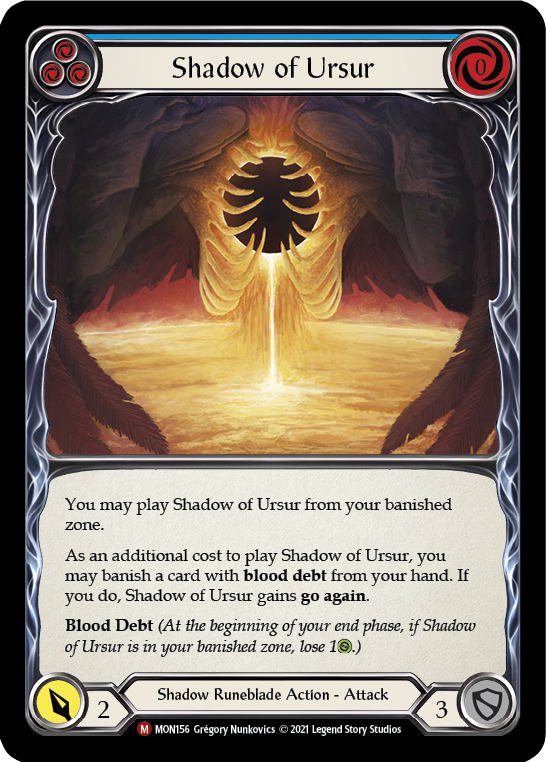Shadow of Ursur (Rainbow Foil) [MON156-RF] 1st Edition Rainbow Foil