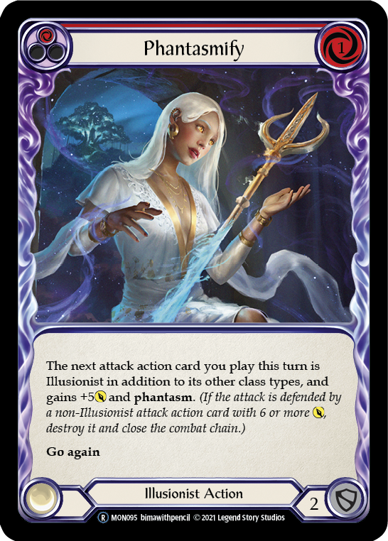 Phantasmify (Red) (Rainbow Foil) [U-MON095-RF] Unlimited Rainbow Foil