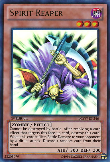 reaper yugioh card Yu-Gi-Oh! - Spirit (SD2-EN006) - Structure Deck 2: Zombie Madness - 1st Edition *You will receive the Unlimited Edition version of this card. Reaper of the Cards (anime)
