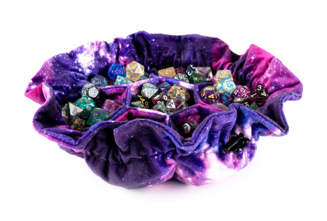 MDG Velvet Compartment Dice Bag with Pockets: Nebula