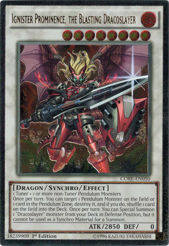 Ignister Prominence, the Blasting Dracoslayer [CORE-EN050] Ultimate Rare
