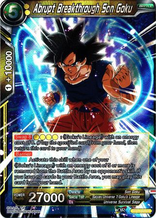 Abrupt Breakthrough Son Goku [BT4-076]