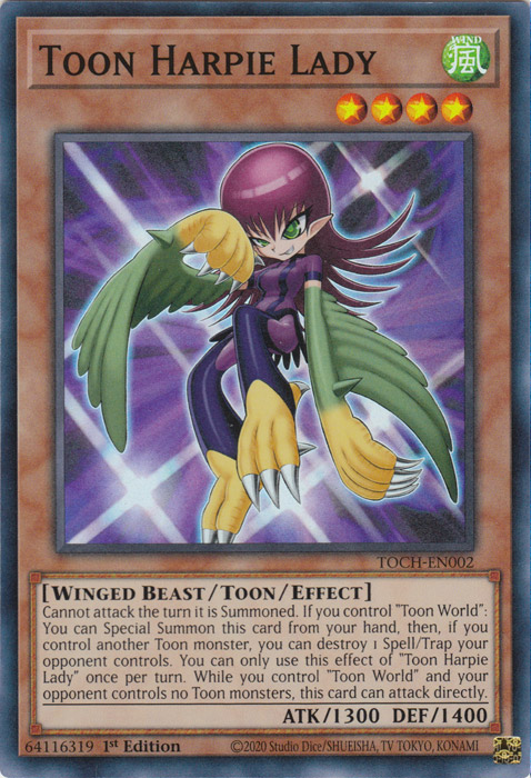 yugioh custom toon cards Toon Harpie Lady [TOCH-EN002] Super Rare