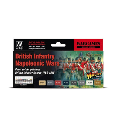 Vallejo 70163 Model Colour Wargames British Infantry Napoleonic Wars 8 Colour Acrylic Paint Set