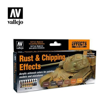 Vallejo 71186 Model Air Rust & Chipping Effects Colour Acrylic Airbrush Paint Set