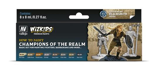 Vallejo - Wizkids Premium set: Champions of the Realm Acrylic Paint Set (8 Colour Set)