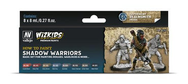Vallejo 80253 Wizkids Premium set: Shadow warriors Acrylic Paint Set (8 Colour Set)