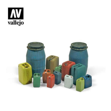 Vallejo SC211 Assorted Modern Plastic Drums #2 Diorama Accessory