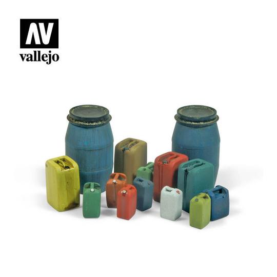 Vallejo - Scenic Accessories - Assorted Modern Plastic Drums