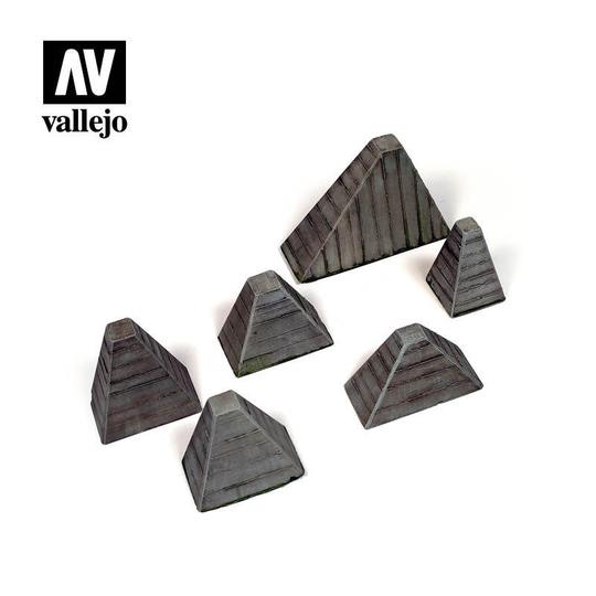 Vallejo - Scenic Accessories - Höckerhindernis (Anti-Tank Barriers)