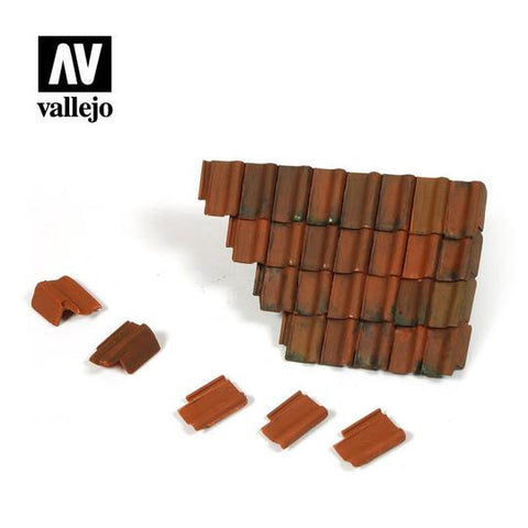 VVallejo - Scenic Accessories - Damaged Roof Section and Tiles