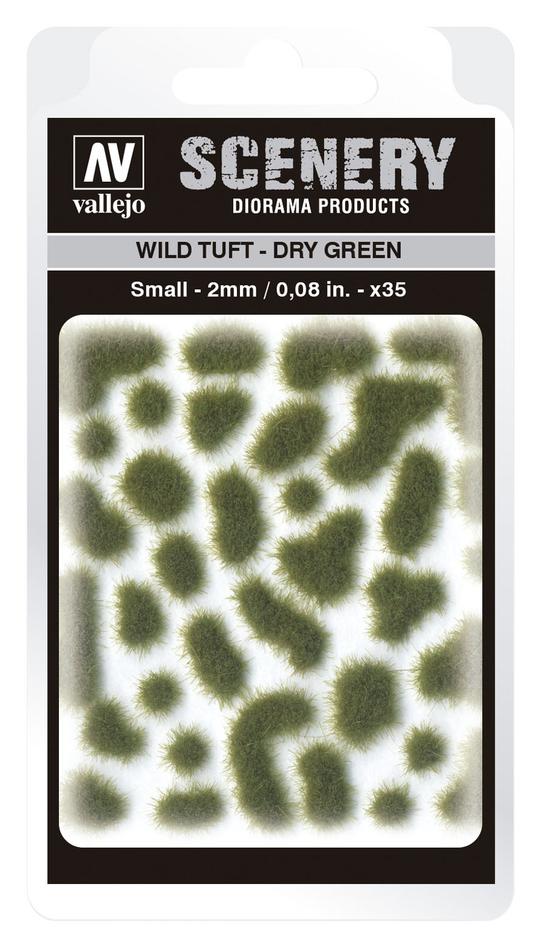 Vallejo - Scenery - 2mm Wild Tuft - Dry Green