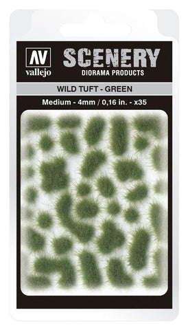 Vallejo SC406 4mm Wild Tuft - Medium - Green Diorama Accessory