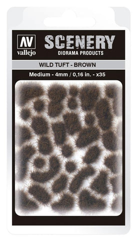 Vallejo SC411 4mm Wild Tuft - Medium - Brown Diorama Accessory