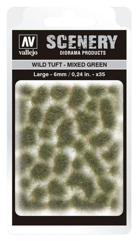 Vallejo SC416 6mm Wild Tuft - Large - Mixed Green Diorama Accessory