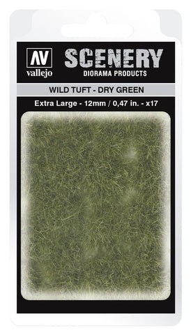 Vallejo SC424 12mm Wild Tuft - Extra Large - Dry Green Diorama Accessory