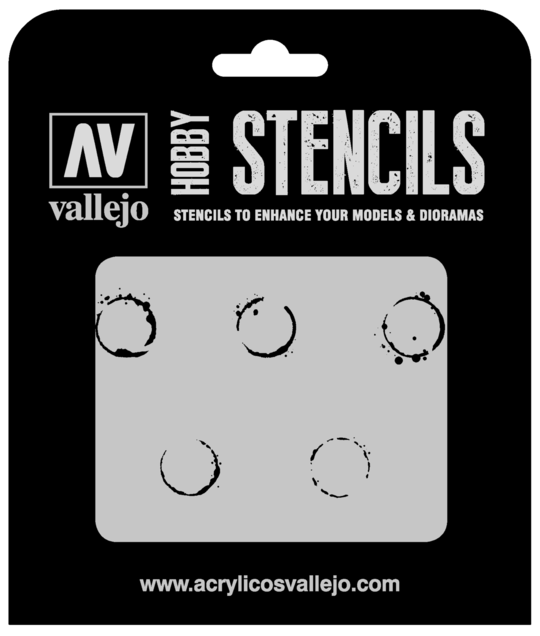 Vallejo - Stencils - 1/35 Drum Oil Markings