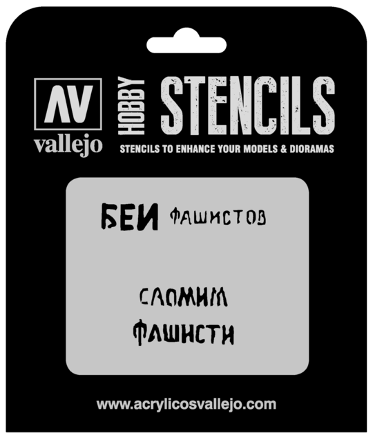 Vallejo - Stencils - 1/35 Soviet Slogans WWII Num. 1