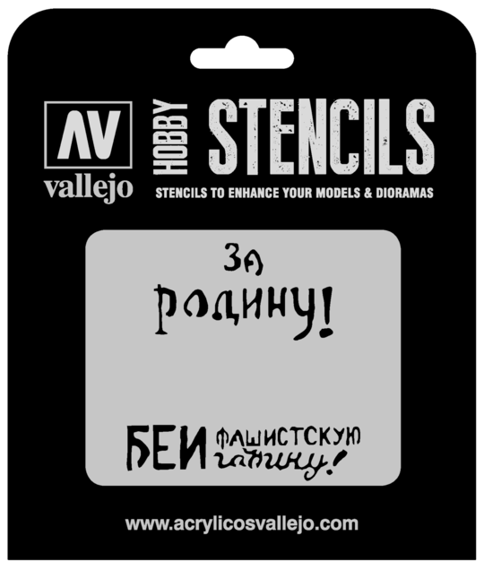 Vallejo - Stencils - 1/35 Soviet Slogans WWII Num. 2