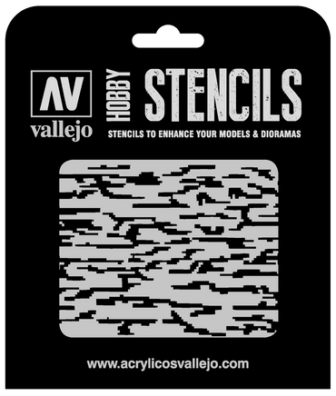Vallejo ST-CAM004 1/35 Pixelated Modern Camo Stencil