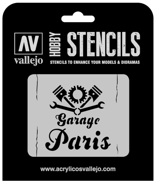 Vallejo - Stencils - 1/35 Vintage Garage Sign