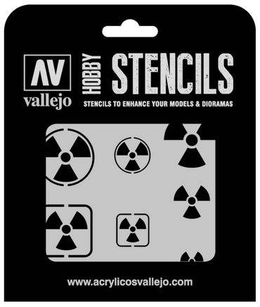 Vallejo ST-SF005 1/35 Radioactivity Signs Stencil