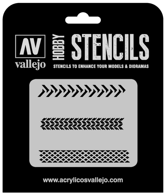 Vallejo - Stencils - 1/35 Tyre Markings