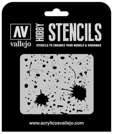 Vallejo ST-TX003 1/35 Splash & Stains Stencil