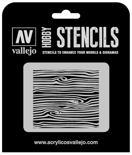 Vallejo - Stencils - 1/35 Wood Texture Num. 2