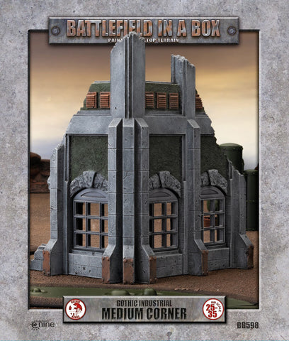 Battlefield in a Box - Gothic Industrial - Medium Corner (x1) - 30mm
