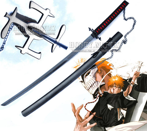 Bleach Ichigo Kurosaki Bankai Tensa Zangetsu Sword - 130cm