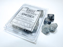 Chessex D10-Die Set Dice Borealis Light Smoke/silver Luminary (7 Dice in Display)
