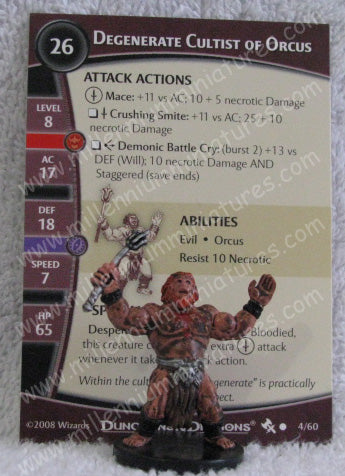 DDAG Degenerate Cultist of Orcus 04/60 C