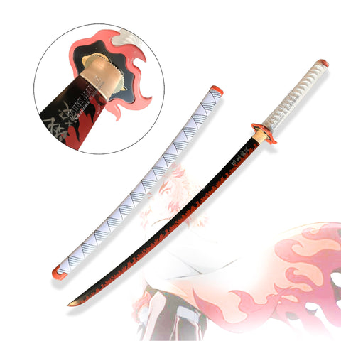 Demon Slayer Kyojuro Rengoku Nichirin Sword (Handmade)