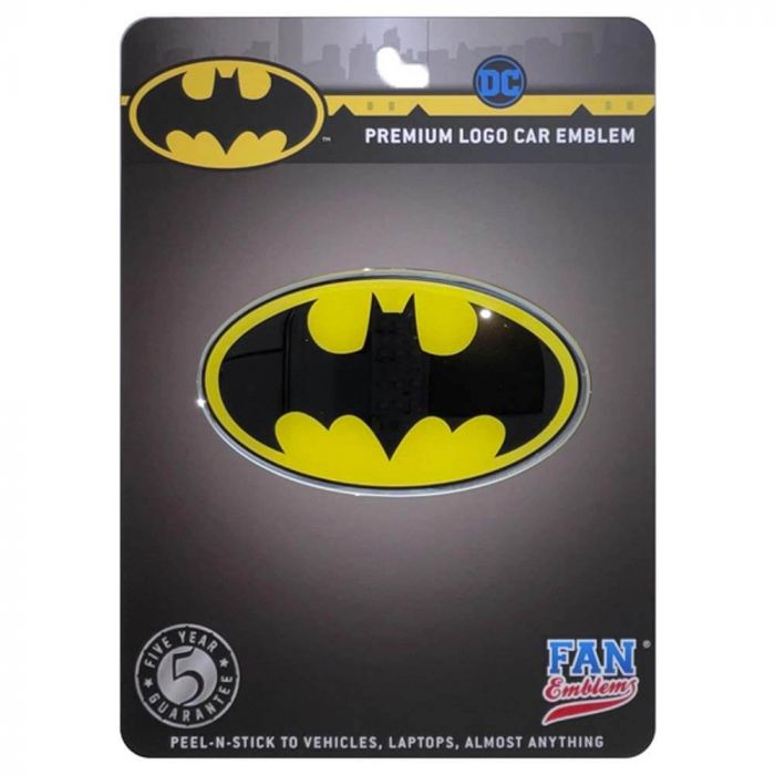 Fan Emblems DC: Batman Oval Logo Decal (Black & Yellow)