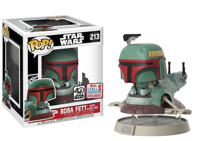 Boba Fett with Slave One POP! figure. Star Wars 40 years 2017 Summer Convention Exclusive (213)