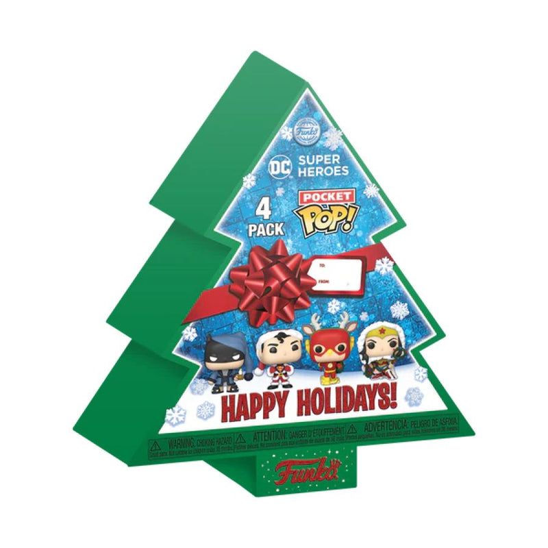 DC - Tree Holiday Box Pocket Pop! 4Pk