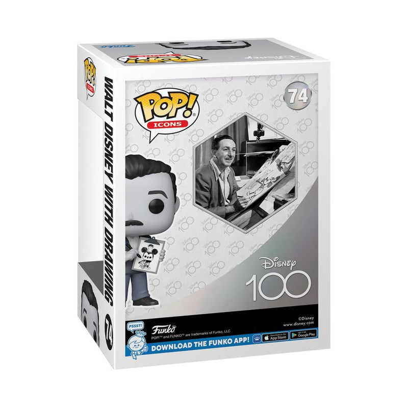 Disney 100th - Walt Disney w/drawing Pop!